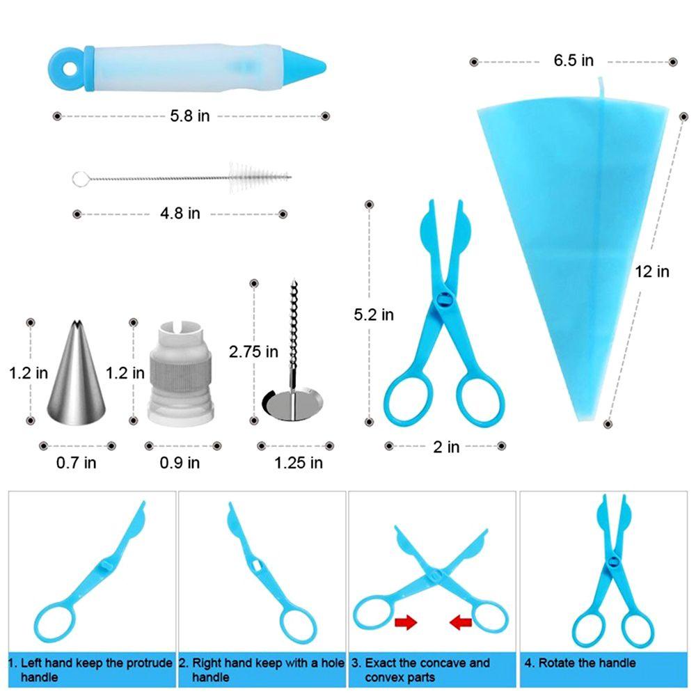 Bộ 42 Túi Silicone Đựng Kem Trang Trí Bánh Tiện Dụng