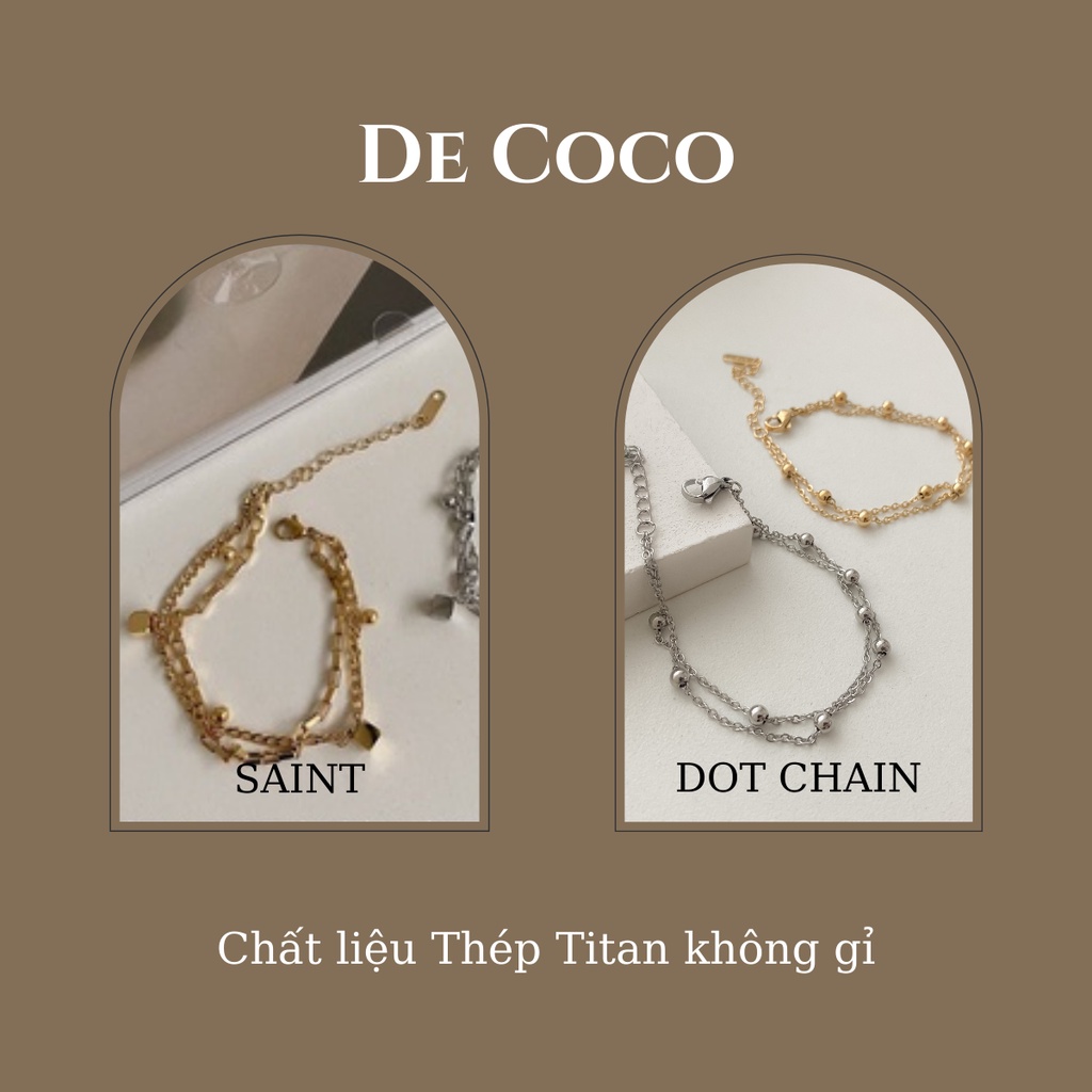 [KHÔNG ĐEN GỈ] Vòng tay lắc tay titan đính charm Saint De Coco decoco.accessories | BigBuy360 - bigbuy360.vn