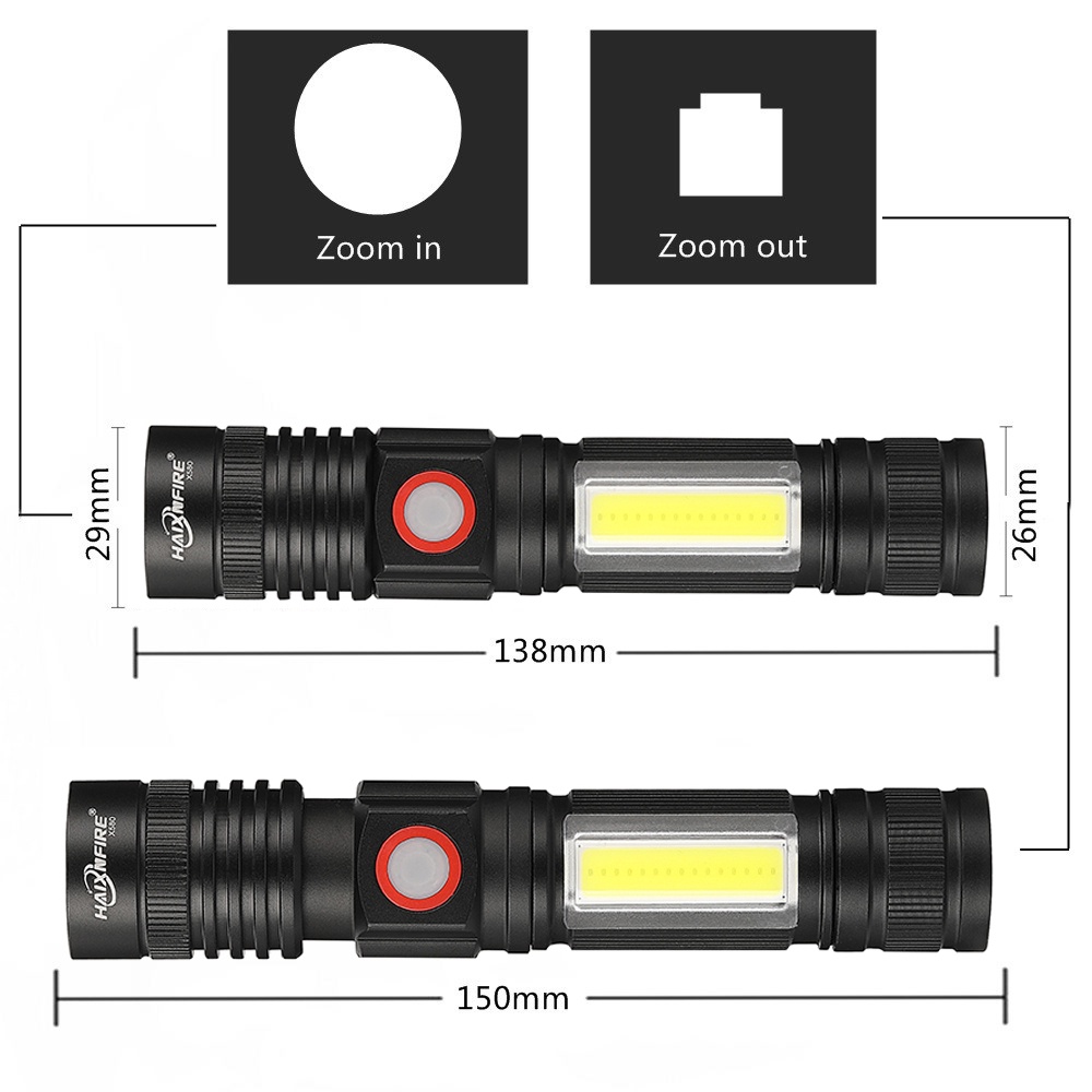 Haixnfire X580 Đèn pin LEDXML T6 có thể phóng đại chùm sáng | BigBuy360 - bigbuy360.vn