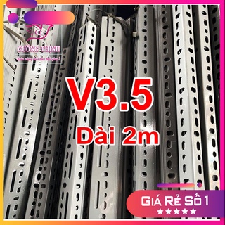 Sắt v3.5 dài 200cm, sắt v lỗ, lắp ráp kệ sắt đa năng, sắt v đa năng