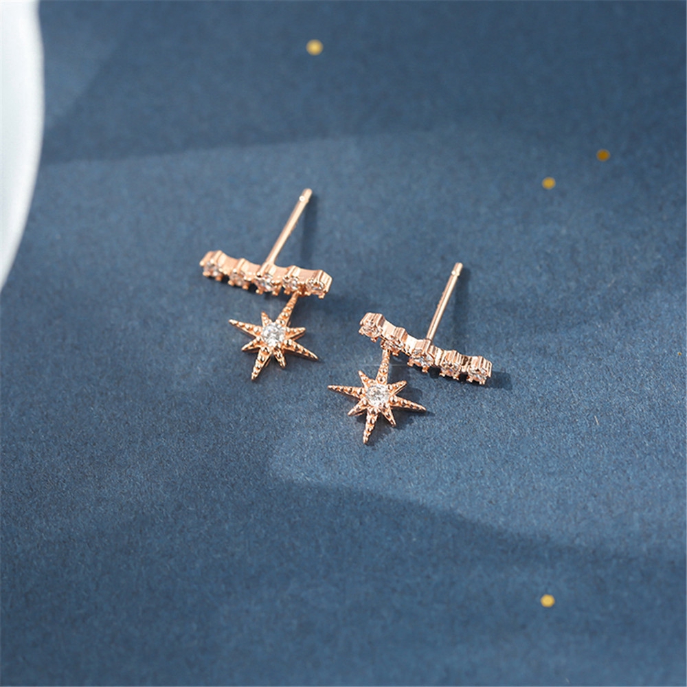 1 Đôi Bông Tai Hình Ngôi Sao Phong Cách Hàn Quốc