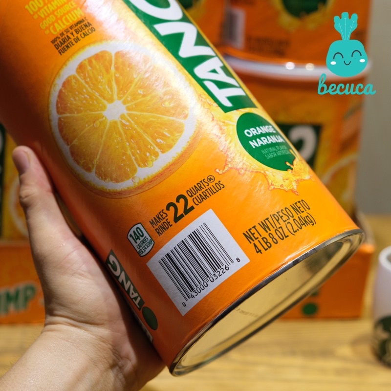 [Date Xa] Bột pha nước cam Tang 2.04kg Mỹ, thơm ngon, giàu vitamin C, tăng sức đề kháng