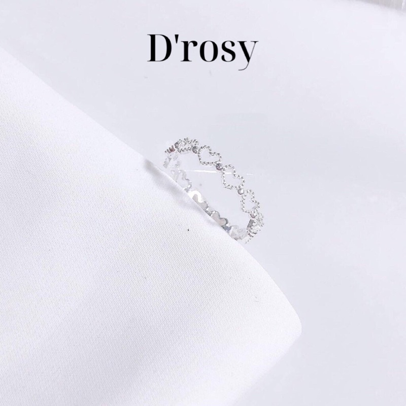 Nhẫn bạc nữ đẹp nhẫn tiny heart trái tim nhỏ đơn giản