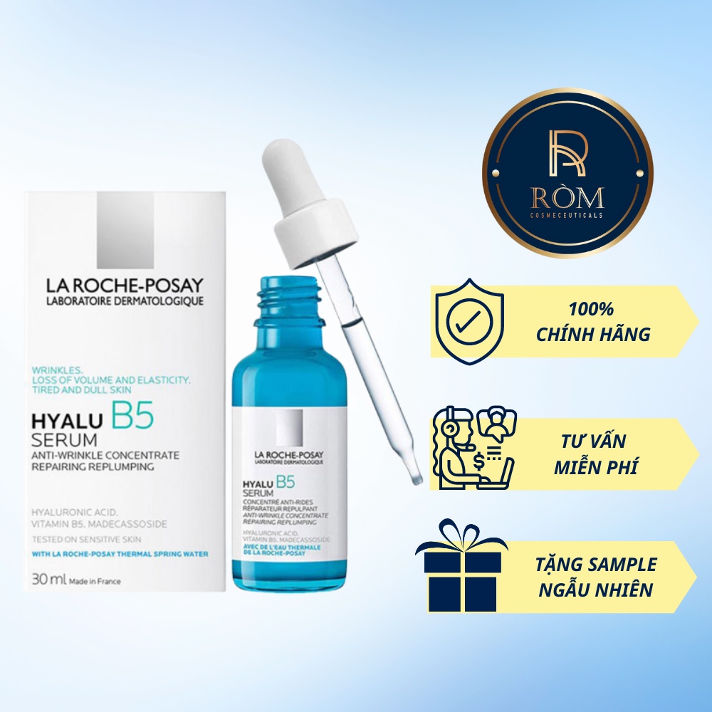 SERUM B5 LA ROCHE POSAY HYALU TINH CHẤT HYALURONIC ACID, VITAMIN B5 PHỤC HỒI DƯỠNG ẨM TÁI TẠO DA 30ML