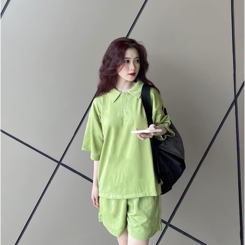 Set Bộ Áo Polo + Quần, Bộ Mặc Hè Thu Đi Học Đi Chơi, Chất Liệu Thun Tổ Ong Mềm Đẹp