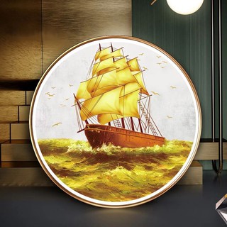 HH0905 Tranh thêu chữ thập chỉ lụa thuận buồm xuôi gió