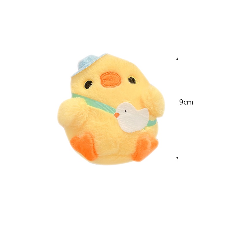 Móc Khóa Hình Gà Con Nhồi Bông Đáng Yêu 9cm