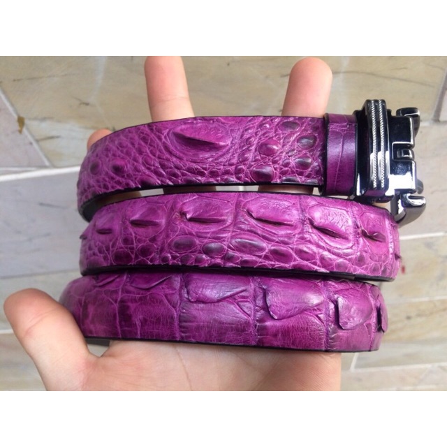 Dây nịt nữ da cá sấu bản rộng 2,5cm