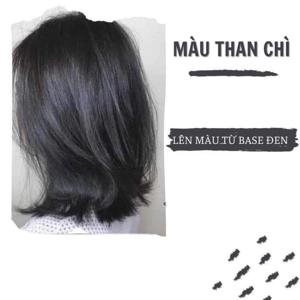 Thuốc Nhuộm Tóc Than Chì Siêu Dưỡng Không Khô Xơ Tóc, Tặng Oxy Trợ Nhuộm, Không Cần Tẩy