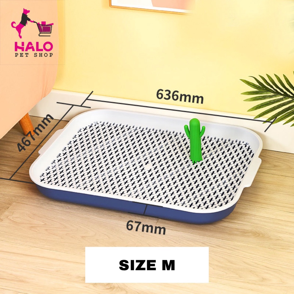 Pakeway Khay Vệ Sinh Chó Xương Rồng 2 Size Cho Chó