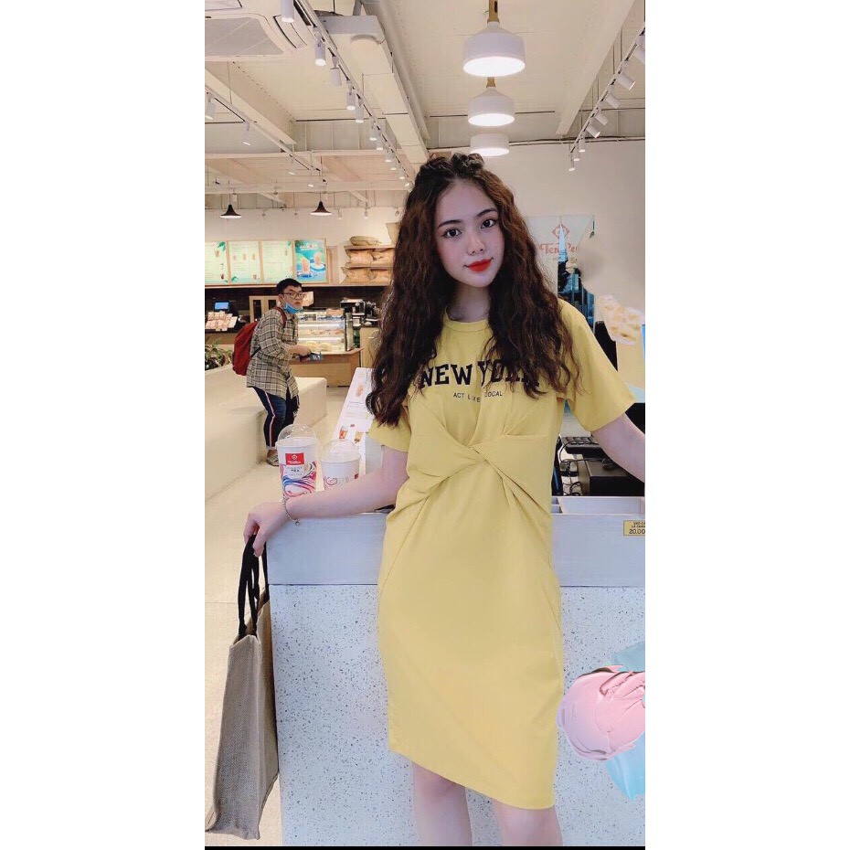 Đầm nữ suông xoắn eo NEW YORK LT