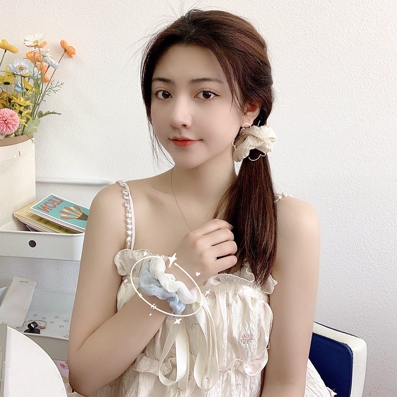 Dây Buộc Tóc Co Giãn Màu Sắc Đơn Giản Thanh Lịch