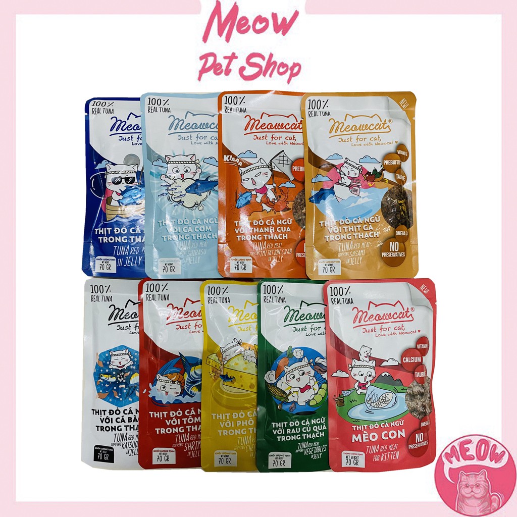 Pate Meowcat cho mèo - [Thức ăn cho Mèo] - 70g 4 vị siêu ngon, bổ dưỡng cho thú cưng