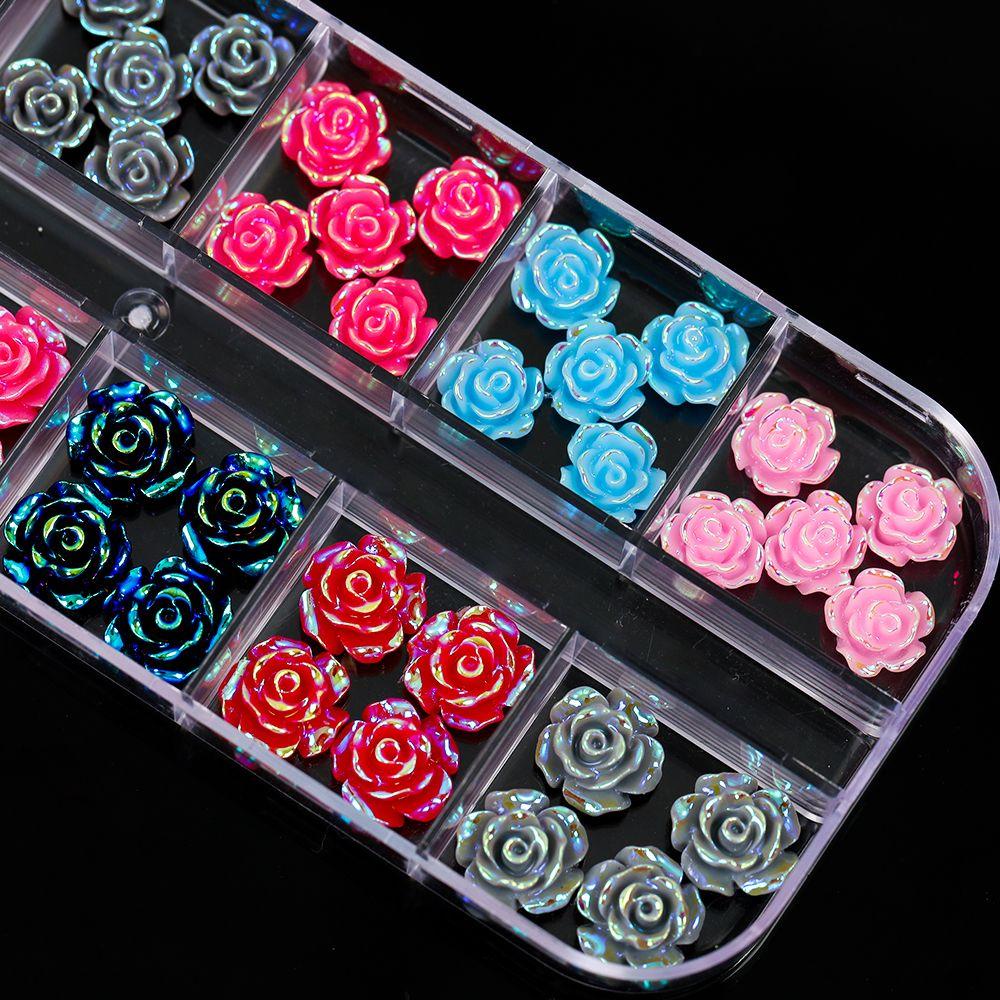 OCEANMAP Phụ Kiện Trang Trí Móng Tay Hình Hoa 3D DIY