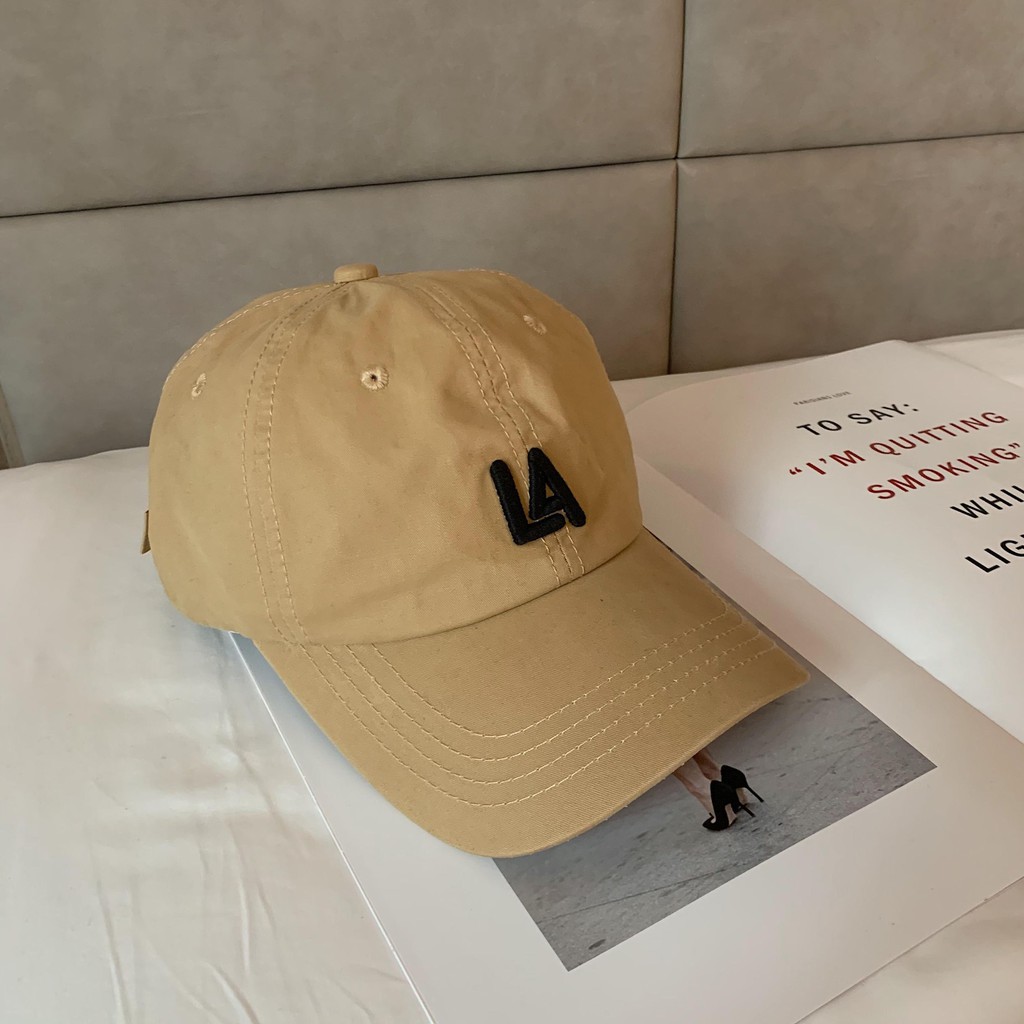 Mũ Lưỡi Trai Màu Trơn Thêu Chữ Phong Cách Hàn Quốc Thời Trang Xuân Hè Cho Nam Và Nữ