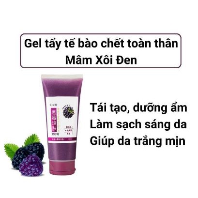 Gel tẩy tế bào chết GINBI chiết xuất từ mâm xôi làm sáng da