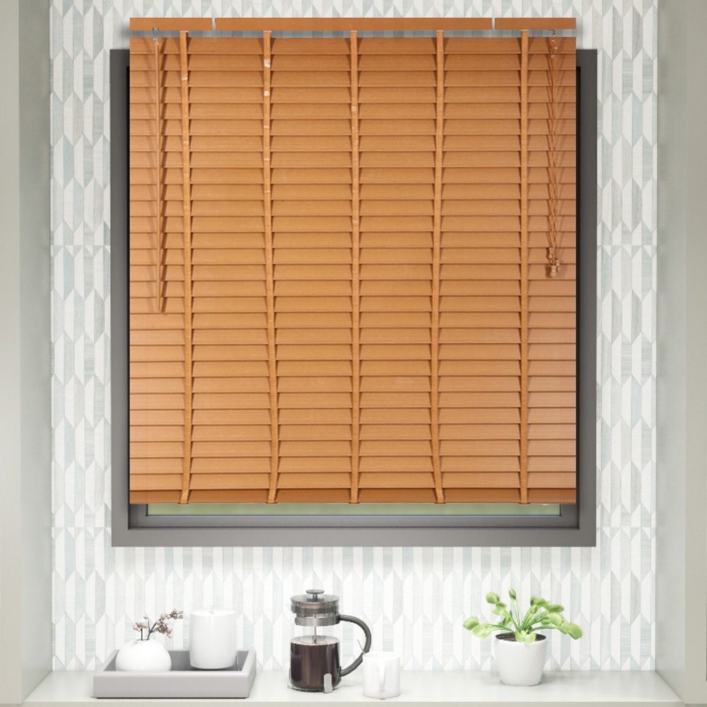 Homebase HLS Rèm/màn cửa cuốn FAUX WOOD bằng nhựa PVC 120X130CM màu nâu