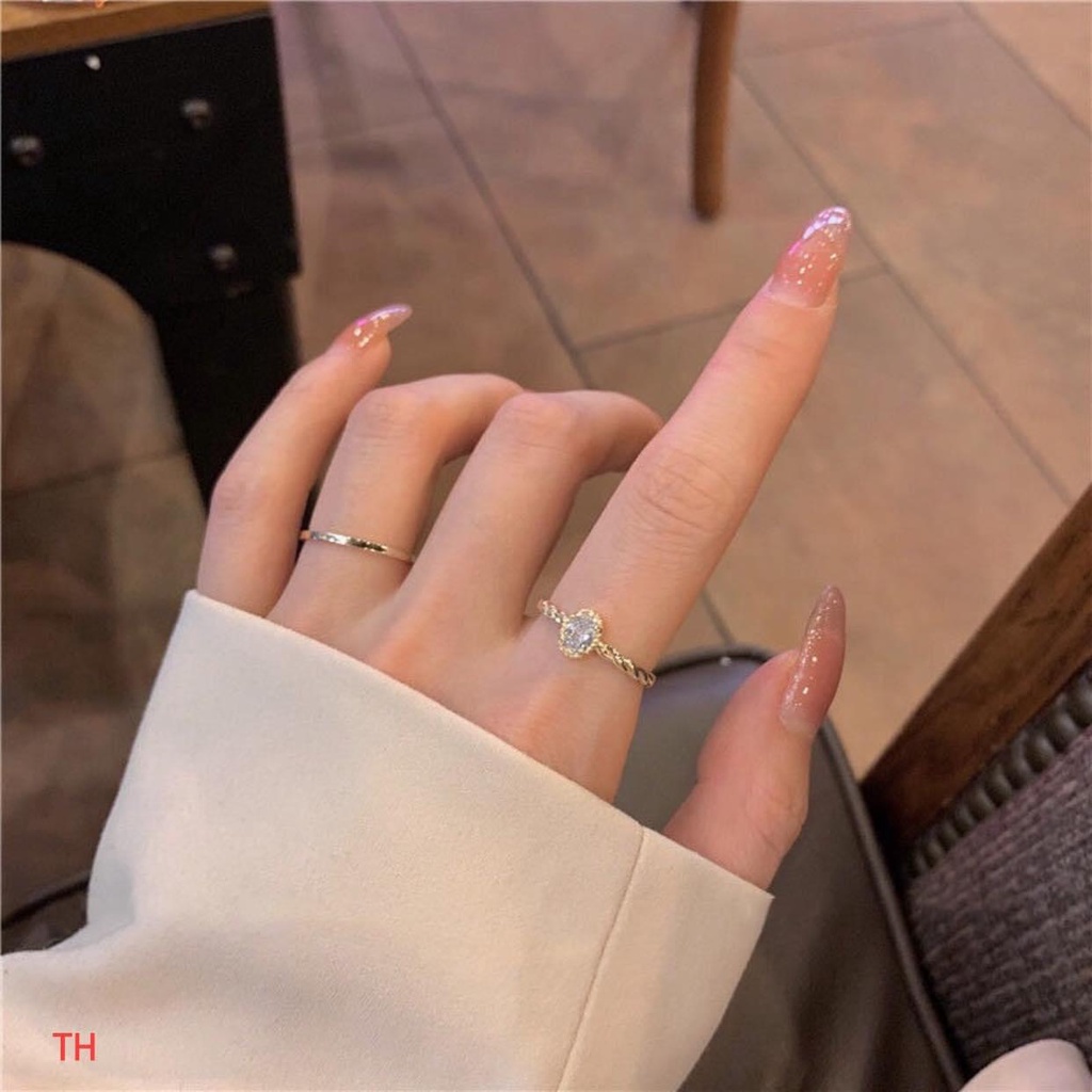 Nhẫn nữ nhẫn ổ đá bạc ta