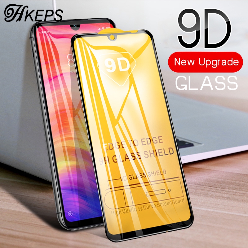 Kính cường lực cong 9D cho Xiaomi Redmi 7A GO 5A 4X K20 Note 7 6 5 Pro Pocophone F1
