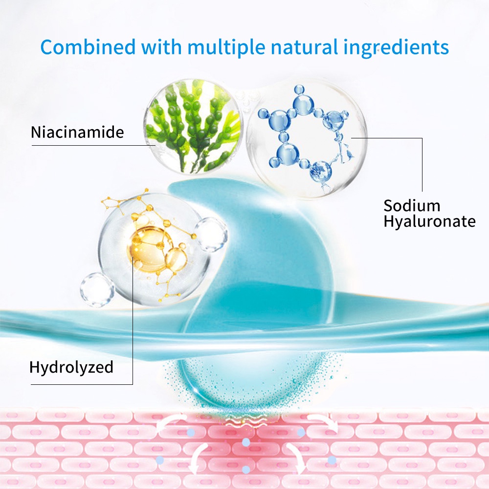 Mặt nạ mắt Hyaluronic Acid LANBENA Collagen dưỡng ẩm làm dịu vết khô quanh mắt 60 miếng