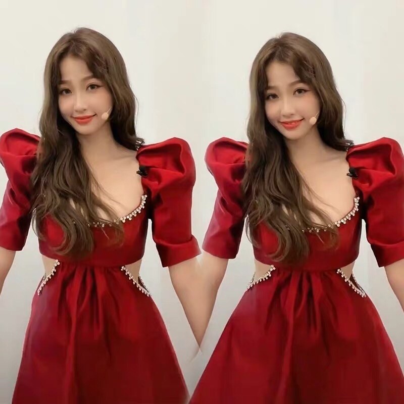 Đầm tiểu thư sang trọng Ngu Thư Hân