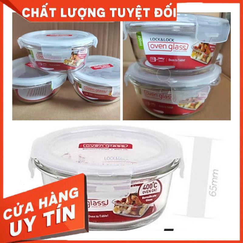 HỘP THUỶ TINH TRÒN LOCK&LOCK 600ML