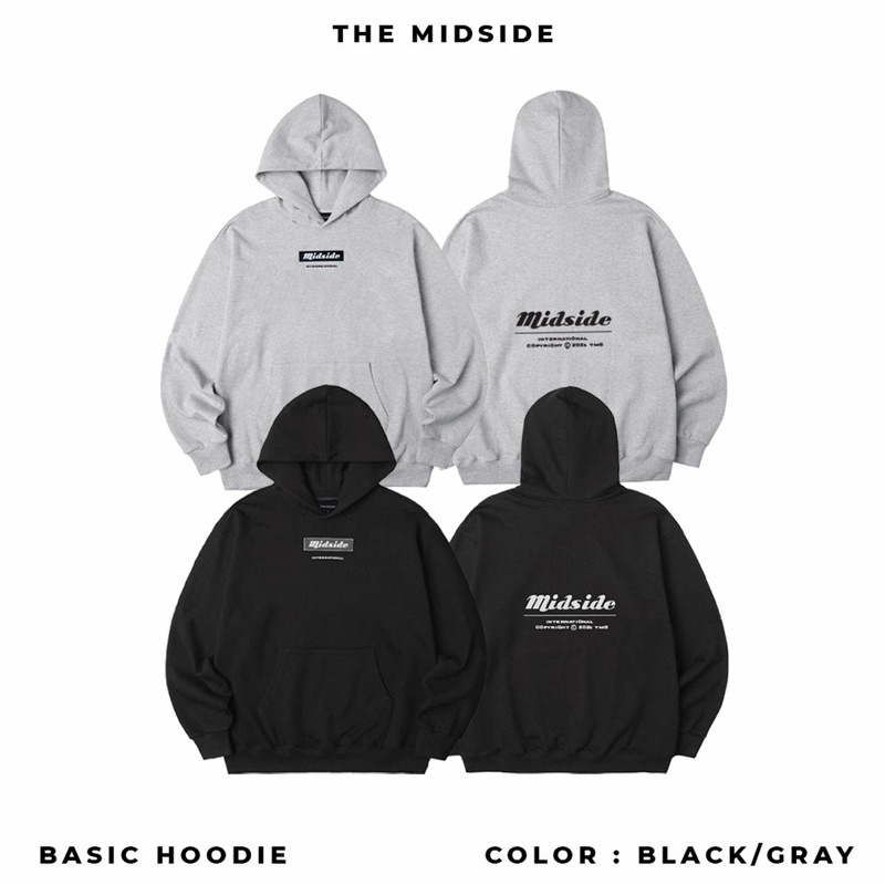 ÁO BASIC HOODIE ( ĐEN &amp; XÁM )