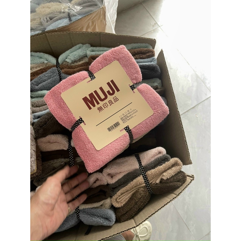 Set 5 Khăn mặt . Khăn tắm gội Muji  35*85cm mềm mịn