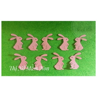 Combo 10 con thỏ làm lô tô hoặc trang trí mầm non