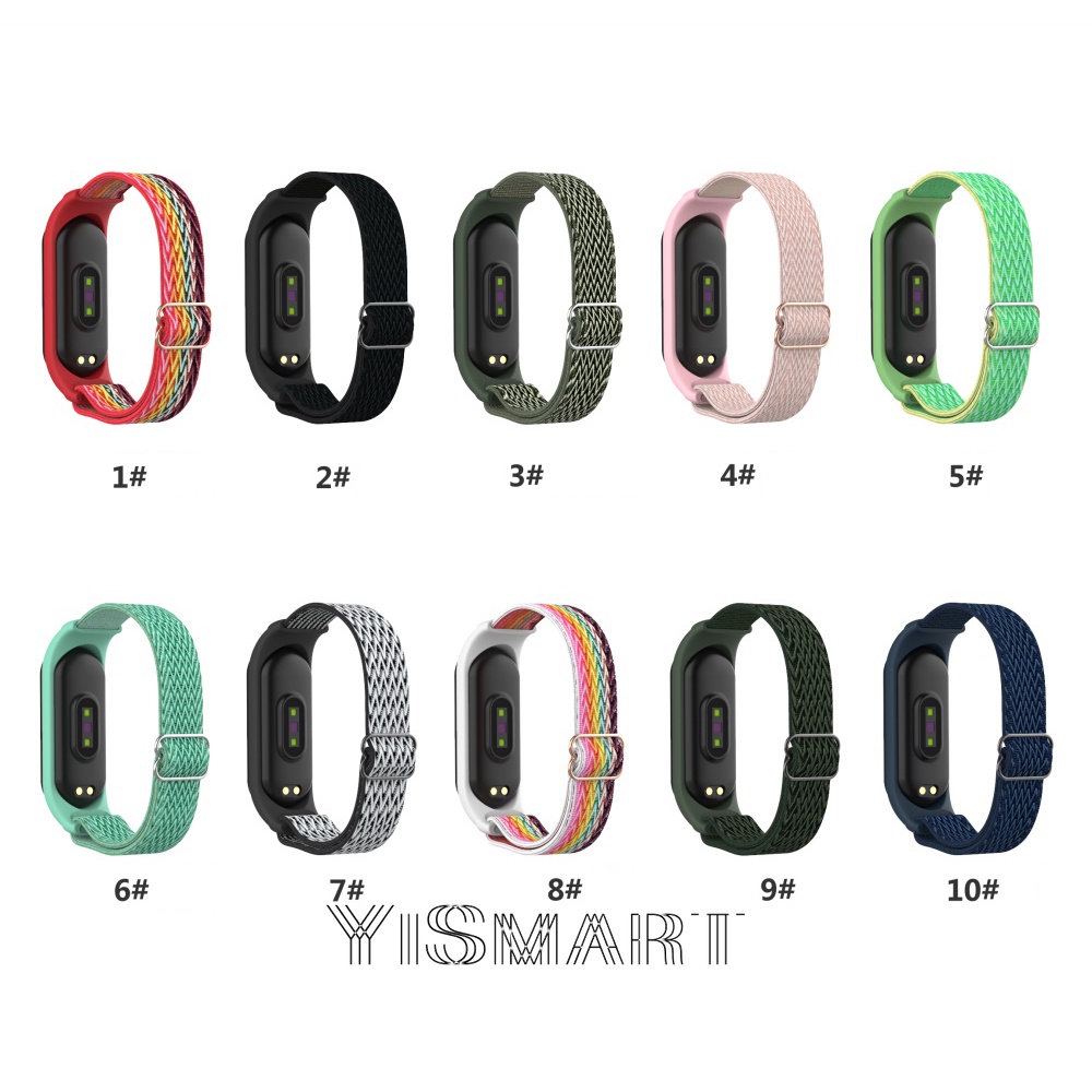 Dây đeo thay thế chất liệu nylon co giãn cho Xiaomi Mi Band 6 5 4 3 4