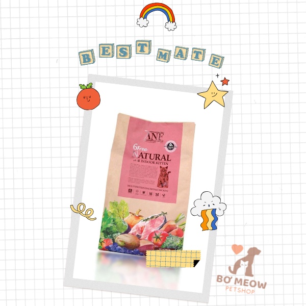 [ sale đến 31.05 ] ANF 6free thức ăn cho mèo hạt hữu cơ túi 400g