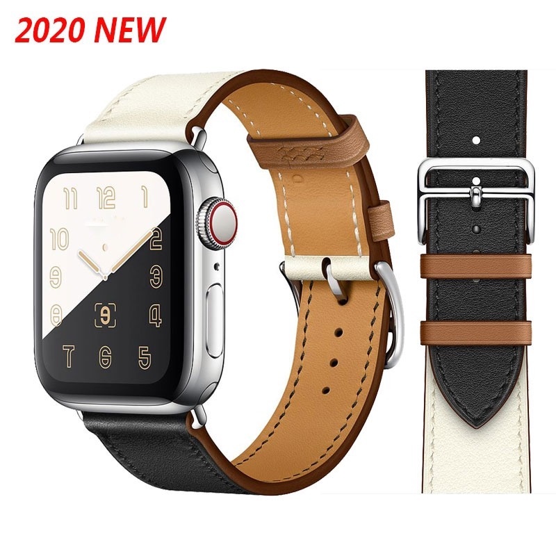 Dây đeo bằng da bò 100% cho đồng hồ thông minh Apple Watch 6 SE 5 4 3 2 iWatch 42 38 44 40 MM BandT500