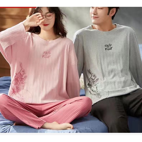 đồ mặc nhà thu đông cặp đôi cao cấp nam áo nữ đồ bộ pyjama pijama Đồ ngủ đôi Bộ Đồ Ngủ Pijama Dài Tay Thời Trang Cho Cặp Đôi