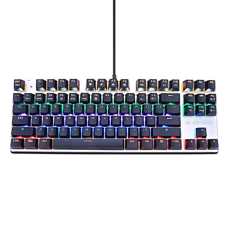 Bàn Phím Cơ Có Dây Metoo Zero X51 LED Blue Switch Tenkeyless