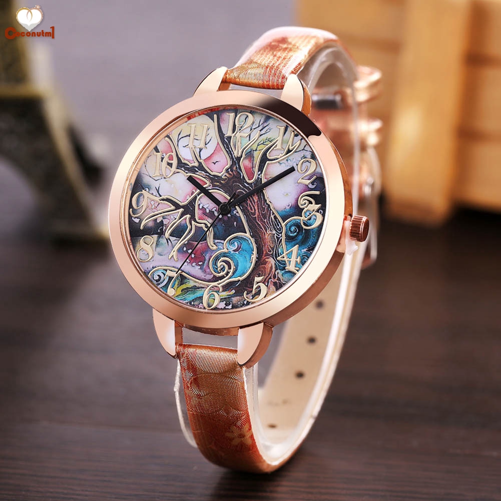 C✞ FANTEEDA Fashion Casual Cartoon Pattern Quartz Watch Women Wrist Watches 