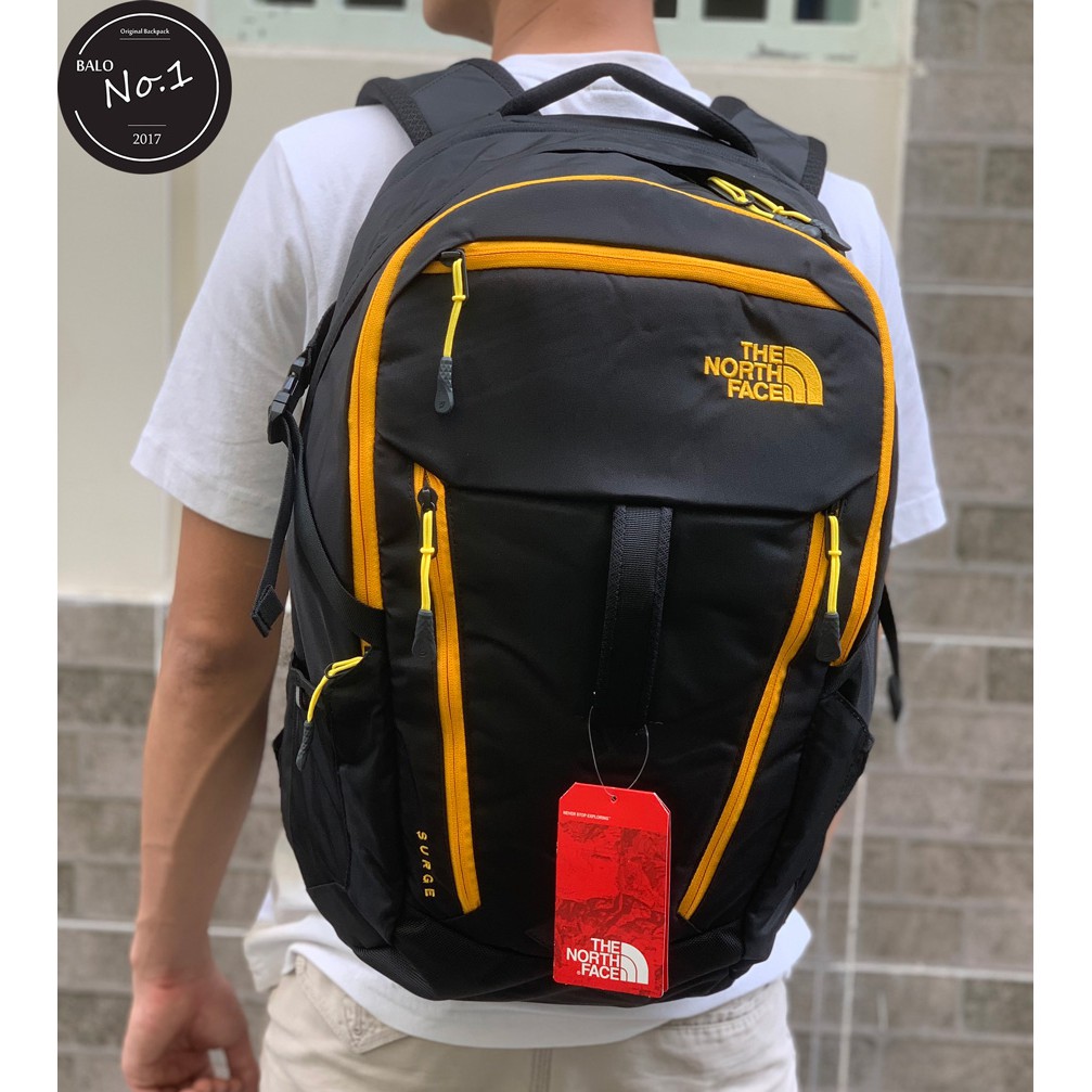 Balo Laptop The North Face Surge New - Black/Yellow