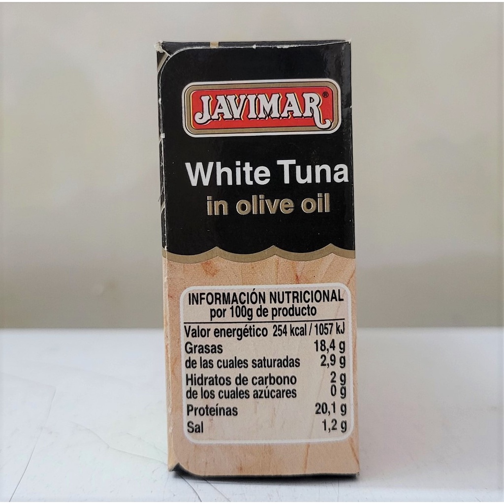 [Hộp 111g – nhãn ĐEN] CÁ NGỪ TƯƠI NGÂM DẦU Ô LIU [Spain] JAVIMAR White Tuna in Olive Oil (tgc)