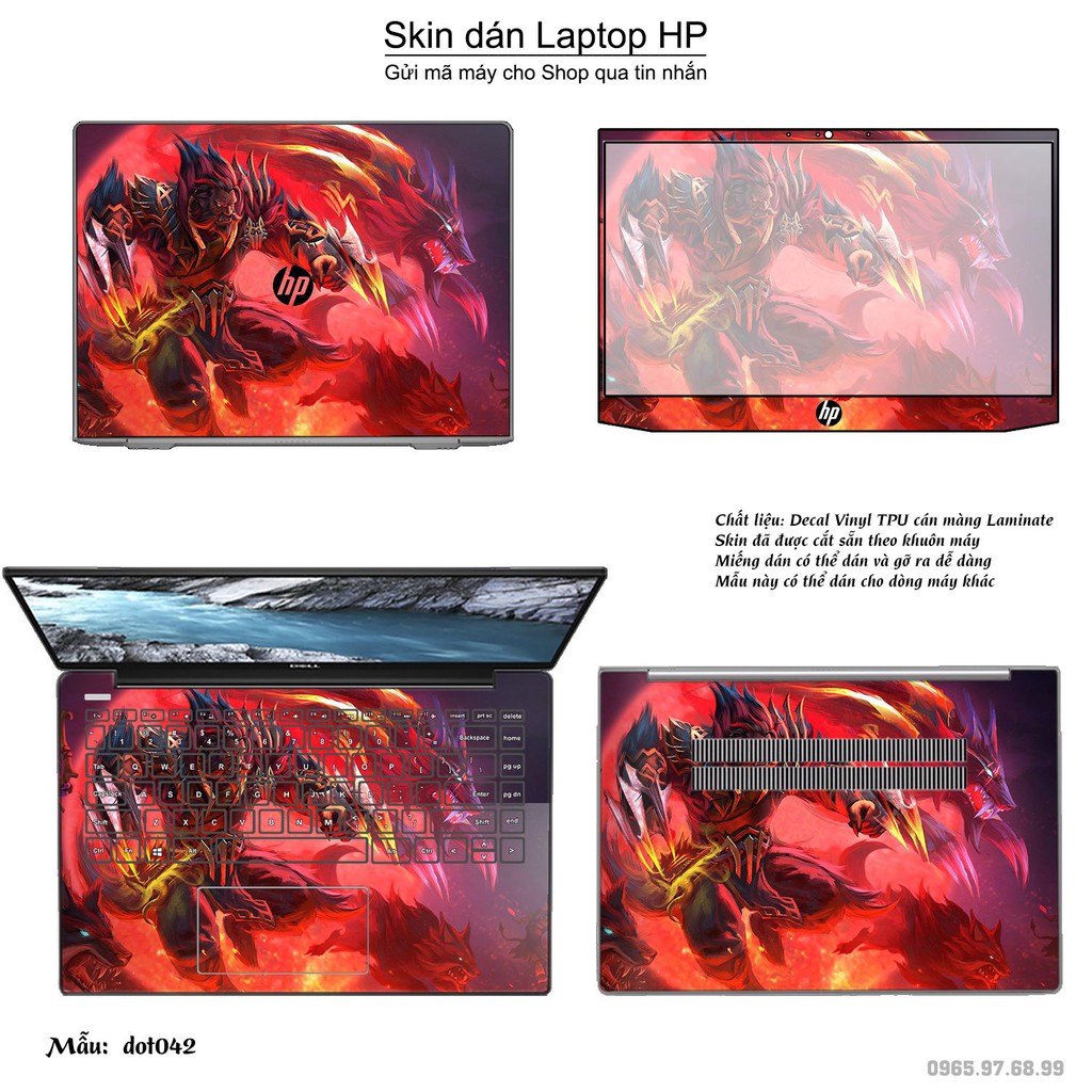 Skin dán Laptop HP in hình Dota 2 nhiều mẫu 7 (inbox mã máy cho Shop)