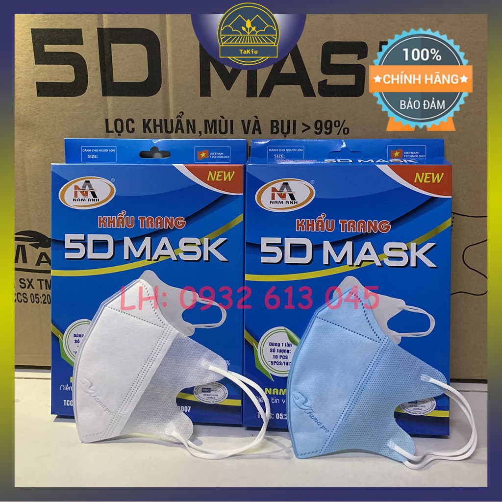 Khẩu Trang 5D Mask NAM ANH FAMAPRO Hộp 10 Cái