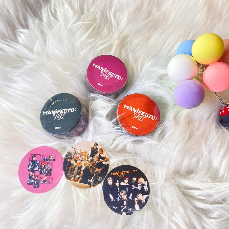 Cuộn Băng Keo Giấy Washi In Hình Nhóm Nhạc Kpop Enhypen Album Manifesto: Day 1