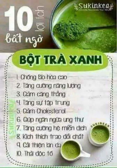 BỘT TRÀ XANH NGUYÊN CHẤT 100G