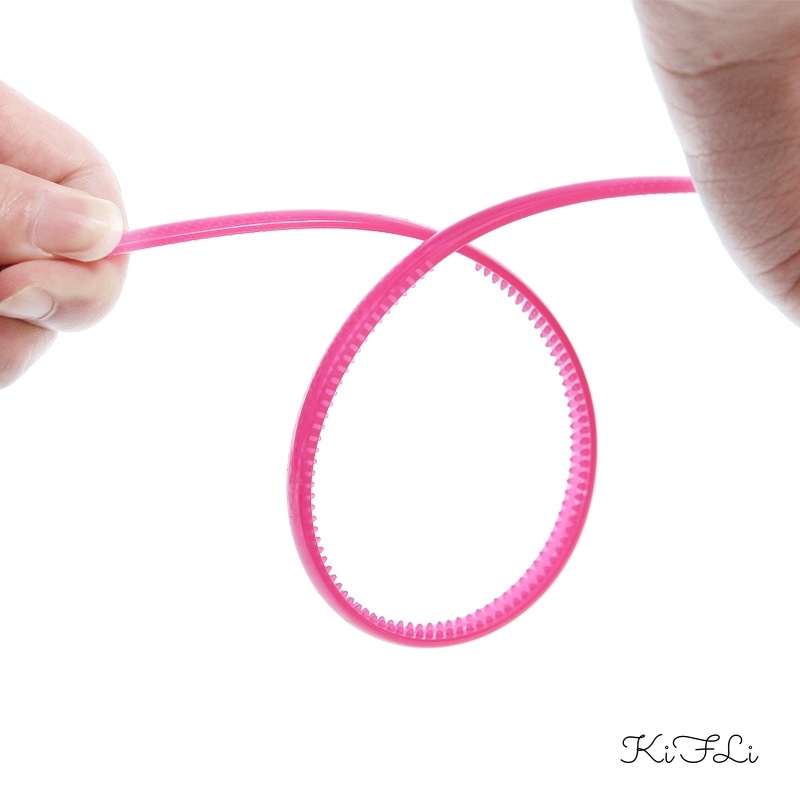 Dây Buộc Tóc Nhựa Màu Kẹo Ngọt Rộng 0.8 &quot;Cho Nữ KiFli