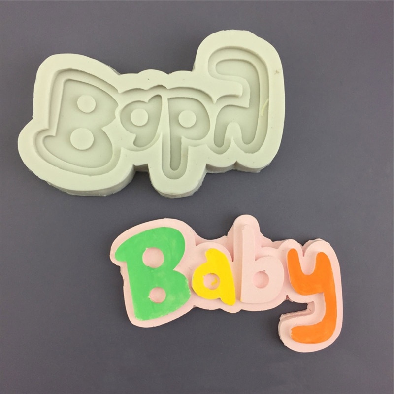 Khuôn Silicone Tạo Hình Chữ Baby Trang Trí Bánh