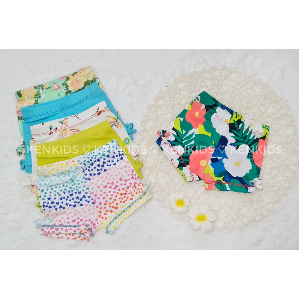 Quần Short / quần đùi thun phối nơ cho bé gái BABY WEAR (0-12 tháng)