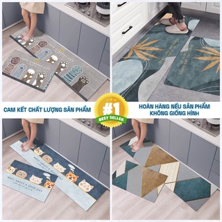 Thảm lau chân nhà Bếp chùi chân trải sàn hình thú phòng khách phòng tắm 3d chống trượt cao cấp đế cao su hút nước- 2