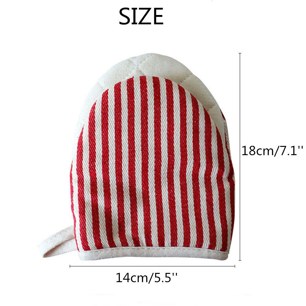 CONOPERY Găng tay dày dặn cách nhiệt chống bỏng họa tiết kẻ sọc tùy chọn màu sắc phong cách Nhật Bản