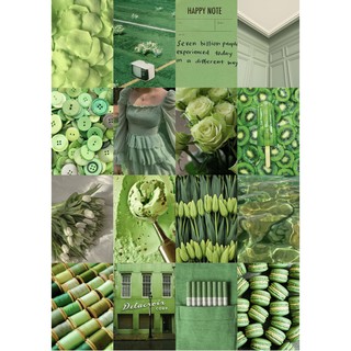 12 tấm Wall Collage - theme Green Hit