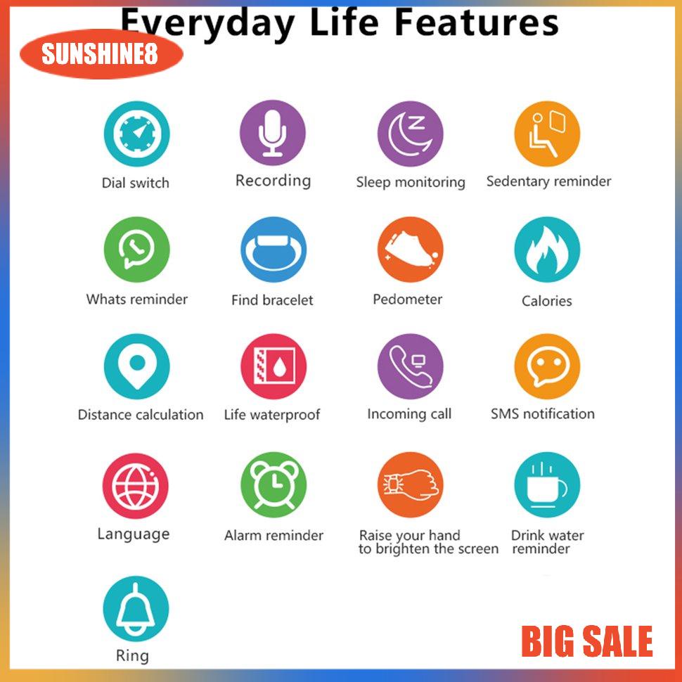 【SUN】MT3 8G Smart Watch Wireless Call Full Touch Screen Waterproof Smartwatch