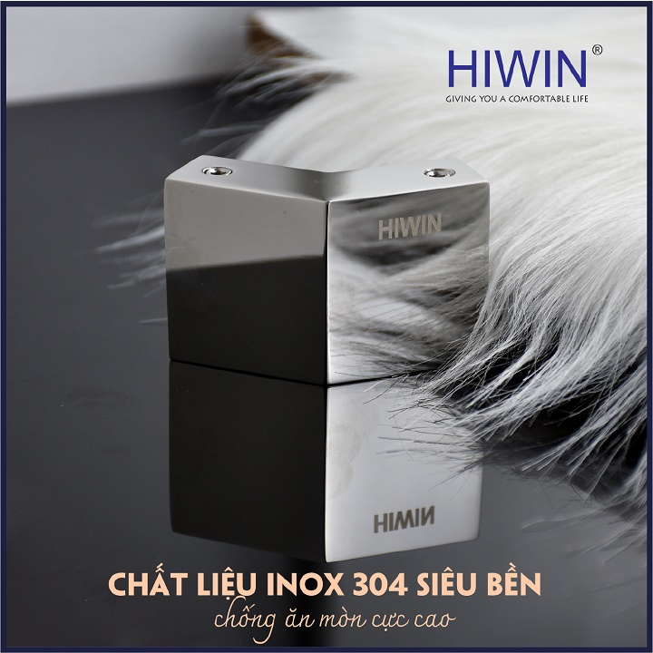 Chuyển góc 135 độ phòng tắm kính chất liệu inox 304 mặt gương dùng cho ống 10x30mm HIWIN SB-614F