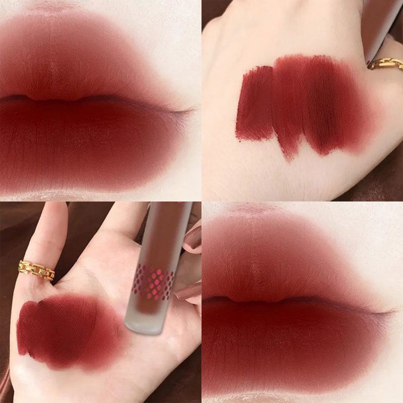 [Hàng mới về] Son kem lì Popsicle tone màu đỏ mận caramel không thấm nước không phai không dính cốc | BigBuy360 - bigbuy360.vn